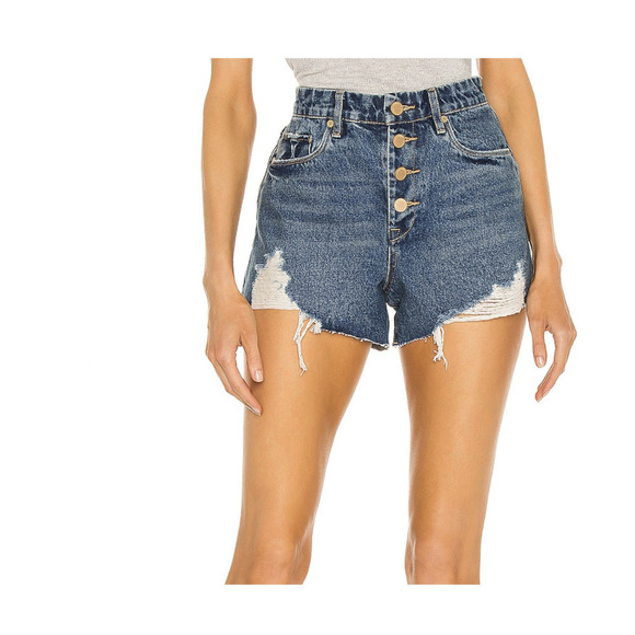 BlankNYC The Barrow Vintage High Rise Short Distressed NWT 25 - Picture 1 of 5